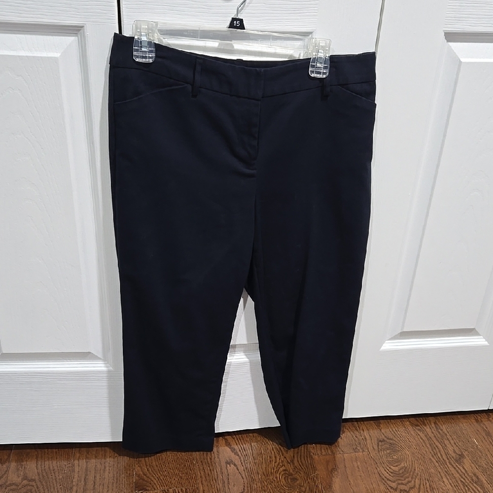 Rafaella Blue Capris with High Waist Design